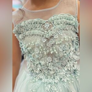 Beautiful dress for girls aqua color like new prom,birthdays etc